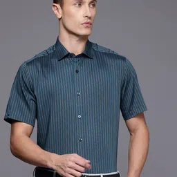 Louis Philippe Classic Fit Striped Formal Shirt-image-97
