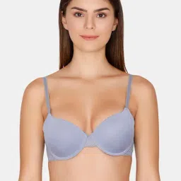 Rosaline By Zivame Purple Under Wired Padded T Shirt Bra-image-4