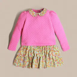 Cherry Crumble Floral Print Peter Pan Collar Fit & Flare Dress image 4