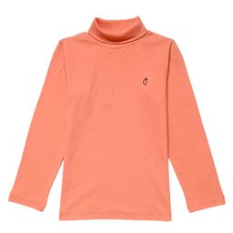 GINI & JONY Cotton Woven Full Sleeves High Neck Solid Colour Sweatshirt - Orange-picture-21