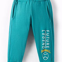 Zero Interlock Knit Full Length Lounge Pants with Text Print - Teal Blue-picture-15