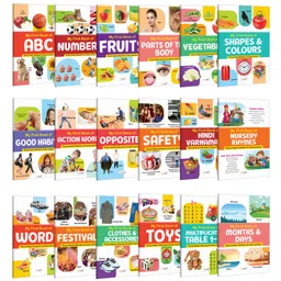 My First Book of ABC, Numbers, Fruits, Parts of the Body, Vegetables and more :- preschool concept books, toddler picture books, all in one book set | Combo of 18 books-image-40
