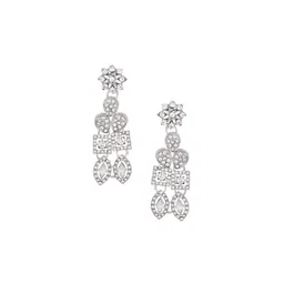 VOJ Silver-Plated American Diamond-Studded Jewellery Set image 4