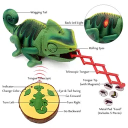 NEGOCIO C Chameleon Remote Control Animal Toy Realistic Lizard Electric Electronic Pets Car Kids- PACK OF 1- COLOR MAY VARY image 2
