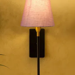 Devansh Grey & Purple Metal Contemporary Frustum Shaped Wall Lamp image 3