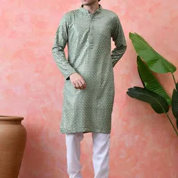 KUNDALI KAKSHAY Men Regular Kurta with Pyjamas image 4