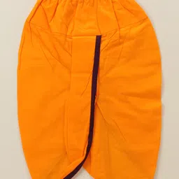 Babyhug Cotton Woven Full Sleeves Kurta & Dhoti Set Square Print - Purple & Orange image 4