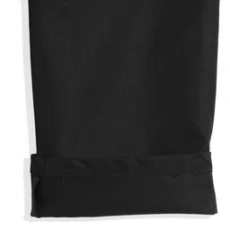 CAVIO Cotton Blend Woven Full Length Solid Cargo Pants With Belt Set - Black image 5