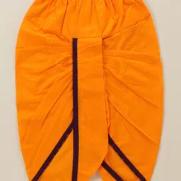 Babyhug Cotton Woven Full Sleeves Kurta & Dhoti Set Square Print - Purple & Orange image 5