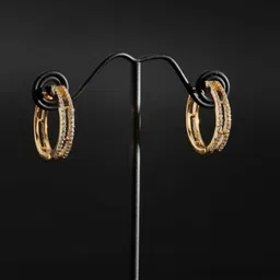 Soraya Luxe 925 Sterling Silver Moissanite Diamond 18K Gold Plated Grand Hoop Earrings-picture-18