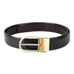 Louis Stitch Black & Brown Spanish Leather Reversible Belt for Men image 3