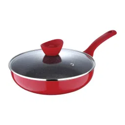 Bergner Bellini Plus Red Aluminium Induction Base Deep Frypan 22 cm diameter with Lid - Set of 1-picture-22