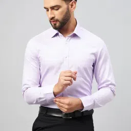 Louis Stitch Purple Cotton Regular Fit Texture Shirt-picture-23