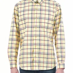 Numero Uno Yellow Regular Fit Checks Shirt image 5
