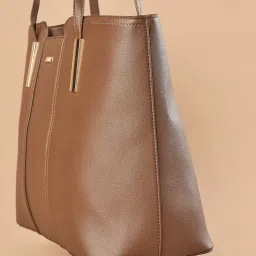 Code by Lifestyle Brown Printed Totes image 5