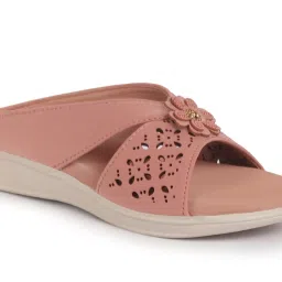 Fausto Women's Elegant Floral Pink Casual Wedges image 5