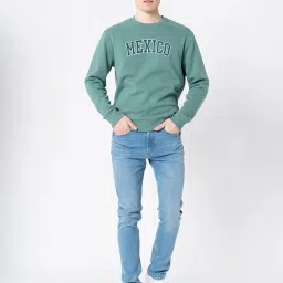 Red Tape Green Regular Fit Graphic Sweatshirt image 5