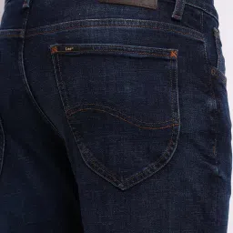 Lee Rodeo Indigo Blue Straight Fit Lightly Washed Jeans image 5