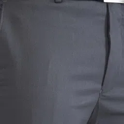 Park Avenue Grey Super Slim Fit Texture Trousers image 5