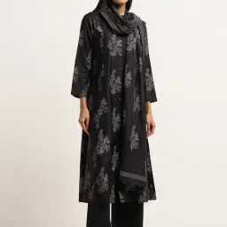 Zuba by Westside Black Anar Printed Cotton Dupatta-picture-12