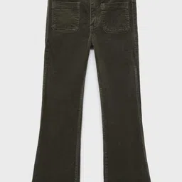 Mango Kids Girls Velvet-Finish Flared Fit Bootcut Trousers-picture-32