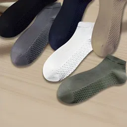 The Tie Hub Pack Of 6 Pure Cotton Ankle-Length Socks image 4