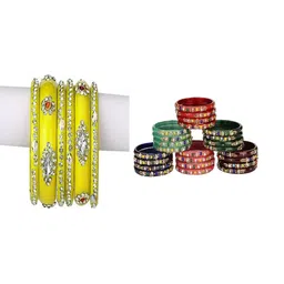 SOMIL Set Of 30 Stone-Studded Bangle-picture-21