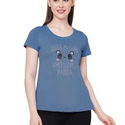 Soie Blue Printed T-Shirt-picture-6