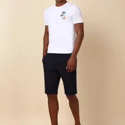 Allen Solly Navy Slim Fit Shorts image 4