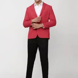 Peter England Red Slim Fit Blazer image 4