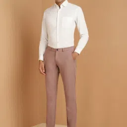 Allen Solly Pink Slim Fit Trousers image 4