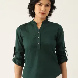 BRINNS Dark Green A-Line Top-picture-22