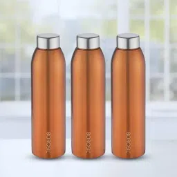 borosil ?Borosil Water Bottle with Single Wall & Leakproof Set of 3 (Bronze, ?750 ml)-picture-18