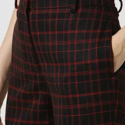 Van Heusen Black Checks Trousers image 5