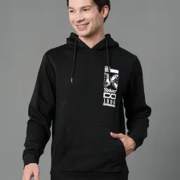 Red Tape Black Regular Fit Printed Hooded Sweatshirt-image-13