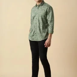 Allen Solly Green Regular Fit Printed Shirt image 4
