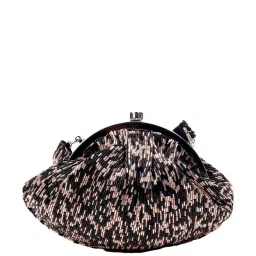 Odette Black & Gold Embellished Handbag image 5