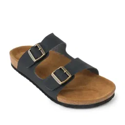 Mozafia Men's Black Slides image 2