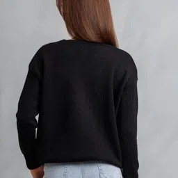 LULU & SKY Women V Neck Cardigan With Button Detail image 2