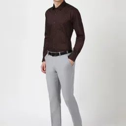 Peter England Brown Cotton Regular Fit Printed Shirt image 5