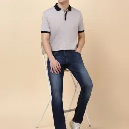 Allen Solly White Cotton Regular Fit Printed Polo T-Shirt image 5