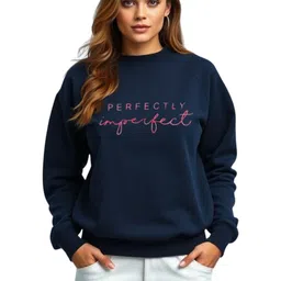 SALUJA FABRICS Women Typography Printed Cotton Sweatshirt-picture-15