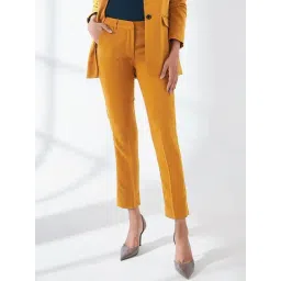 SALT Attire Mustard Diligent Elasticated Waist Pants image 4