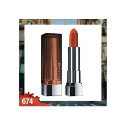 Maybelline New York Color Sensational Creamy Matte Lipstick - 674 Madison Red, 3.9g image 4