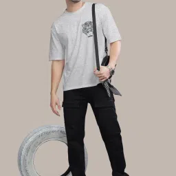 BULLMER Ecru Loose Fit Printed Oversized T-Shirt image 5