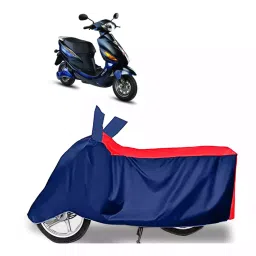 Auto Pearl Polyester Two Wheeler Cover for Hero Electric Electric Cruz (Red Blue)-picture-48