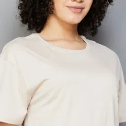 Fame Forever by Lifestyle Beige Regular Fit T-Shirt image 5