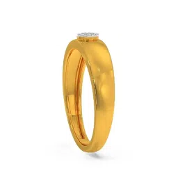 Kisna Diamond & Gold Jewellery Round Classic Band For Him 14k (585) Diamond & Gold Ring For Men image 5