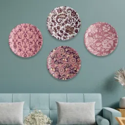 Nestroots Ikat Print Multicolor Porcelain Wall Plate image 5