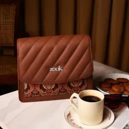 ZOUK Brown Printed Cross Body Bag-picture-44